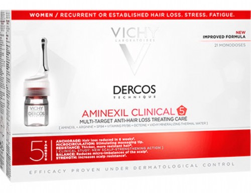 dercos aminexil clinical 5 mujer (6 ml 21 monodosis)